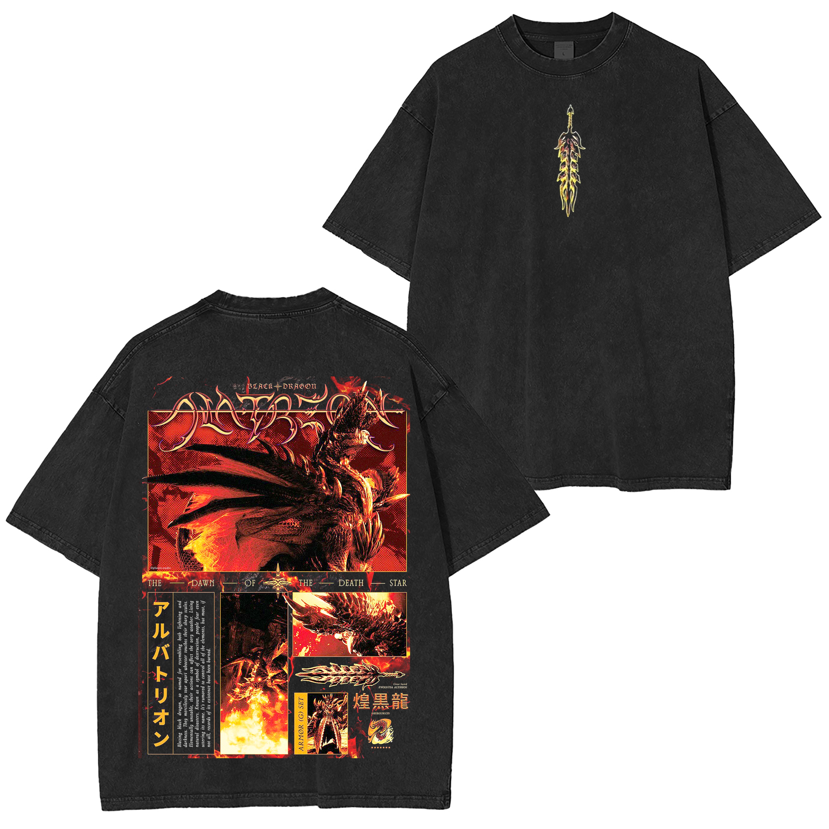 Alatreon,Monster Hunter Unisex Washed T-Shirt