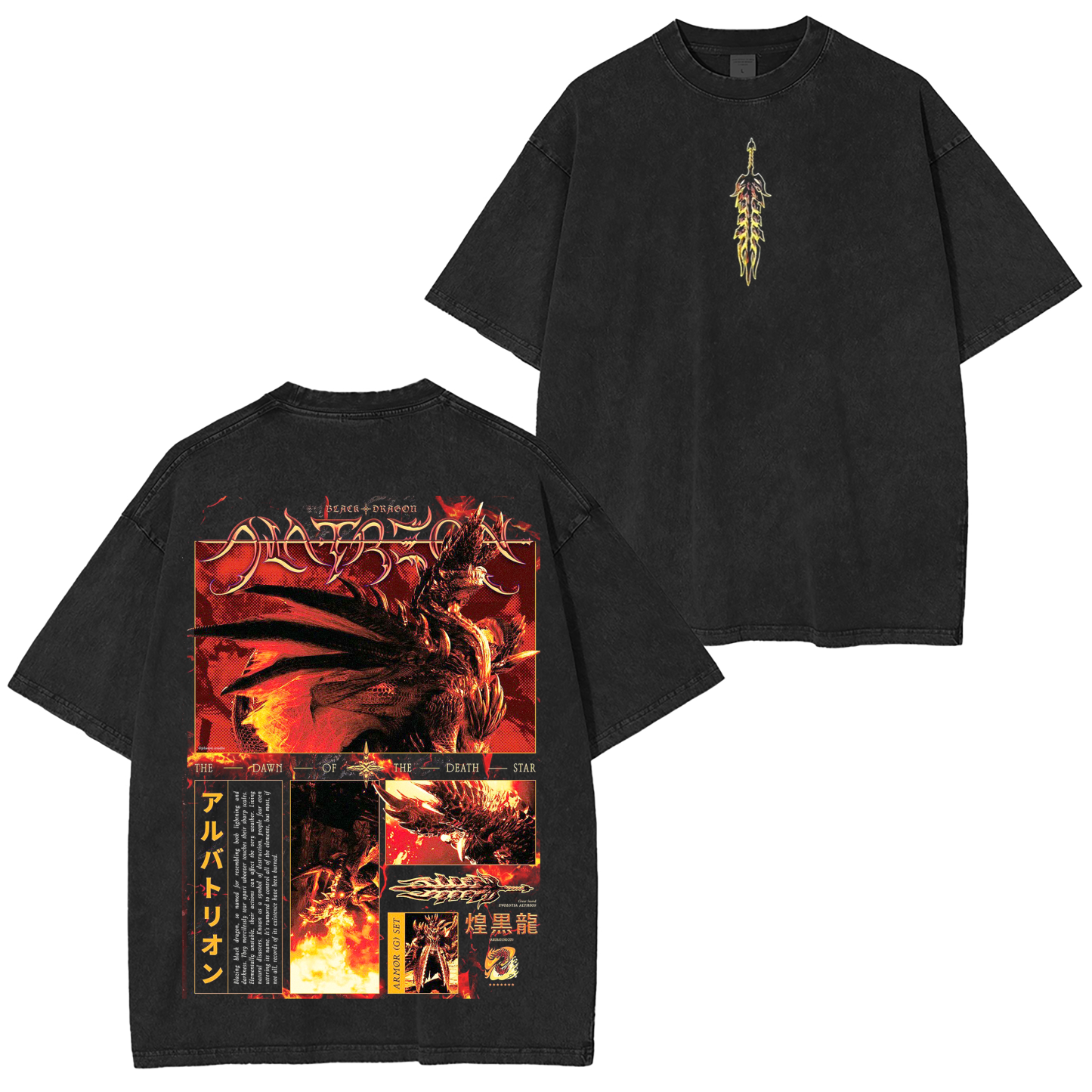 Alatreon,Monster Hunter Unisex Washed T-Shirt