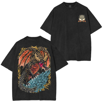 Nergigante the Extinction Dragon  Unisex Washed T-Shirt