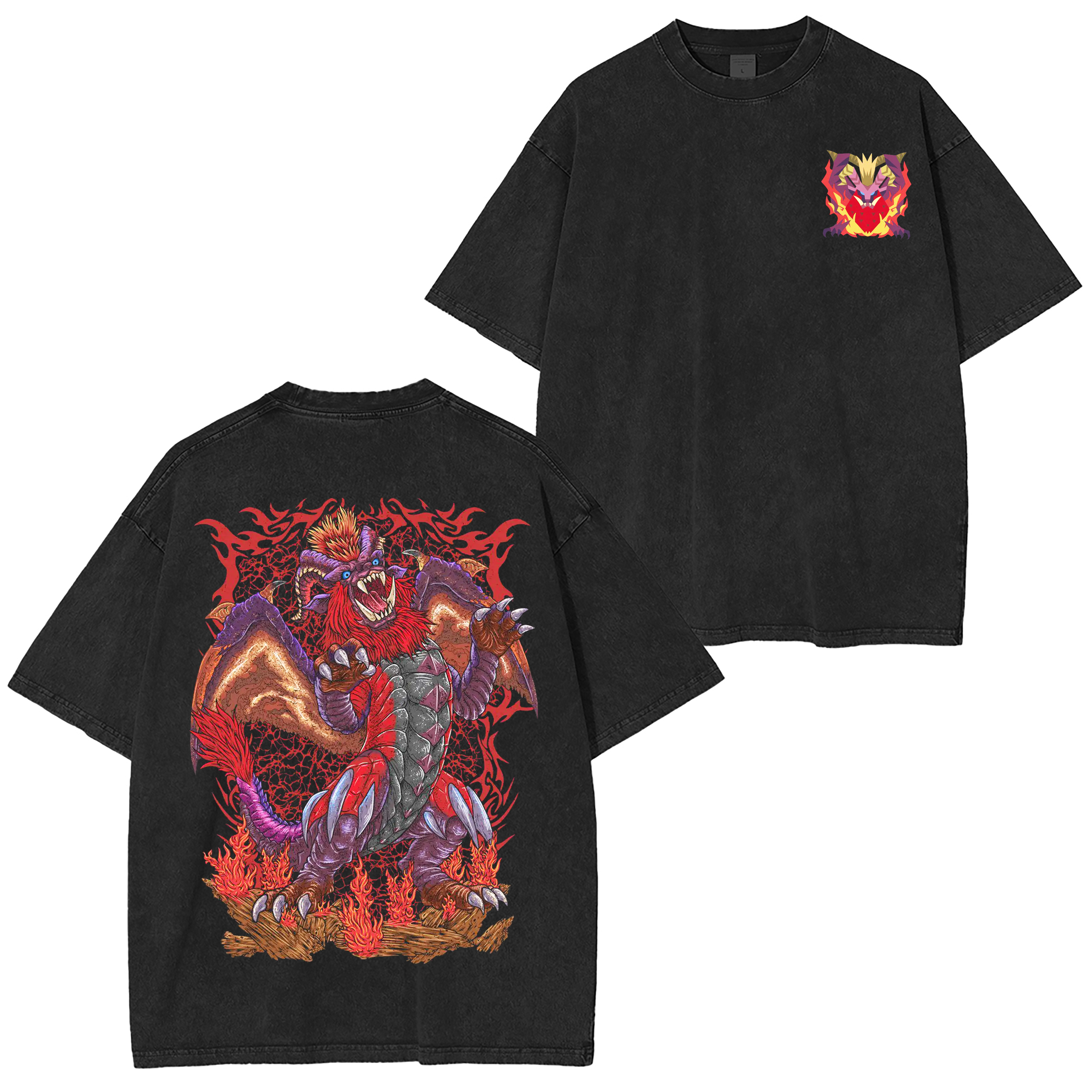 Teostra the Emperor of Flame Unisex Washed T-Shirt