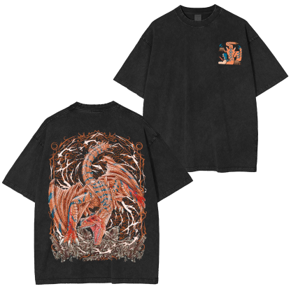 Tigrex the Roaring Wyvern Unisex Washed T-Shirt
