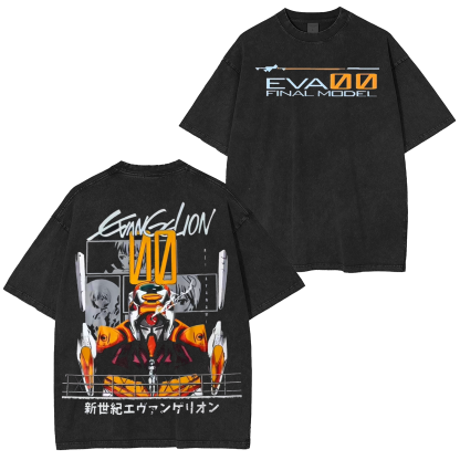 Rei Ayanami Eva-00,Neon Genesis Evangelion Anime Unisex Washed T-Shirt