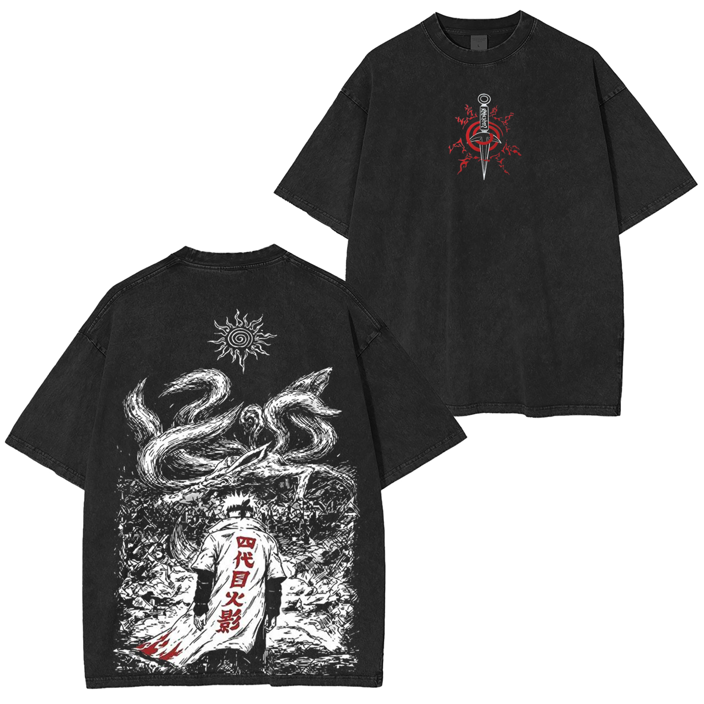 Minato Naruto Anime Unisex Washed T-Shirt