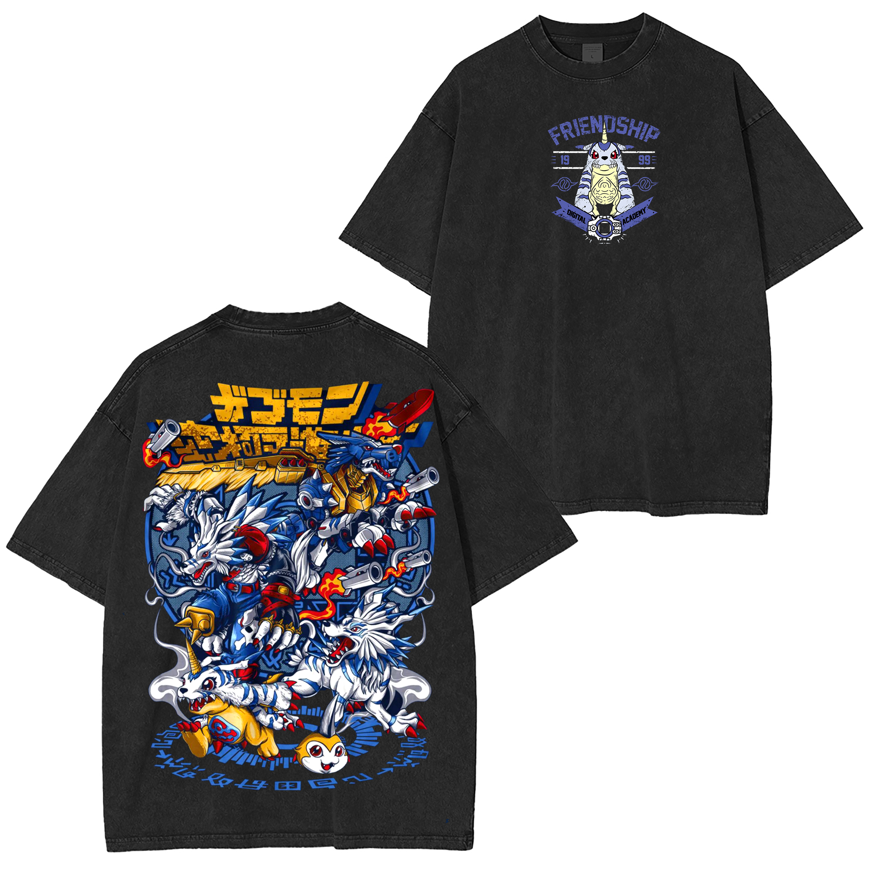 Digimon Adventure  Anime Unisex Washed T-Shirt