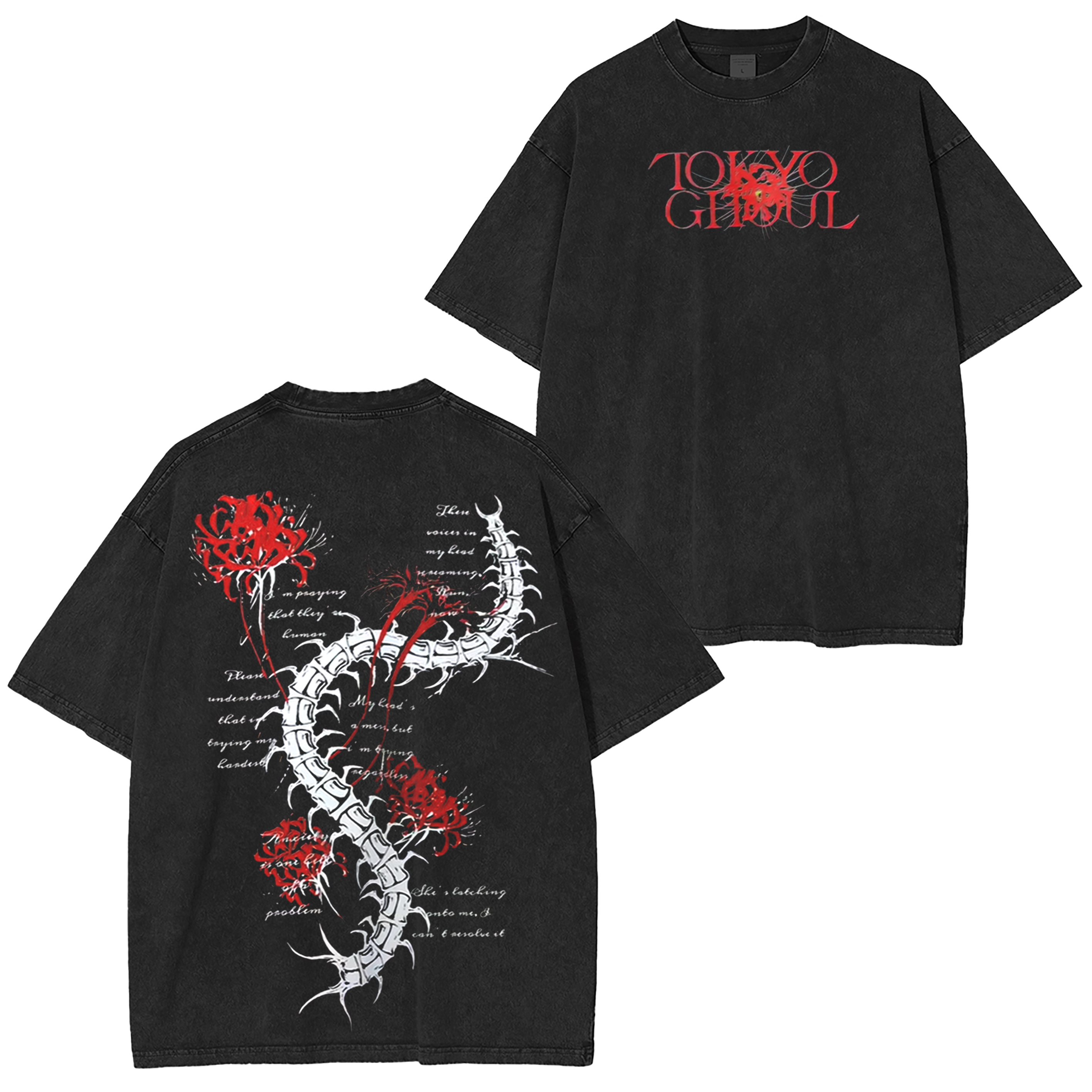 Tokyo Ghoul  Anime Unisex Washed T-Shirt