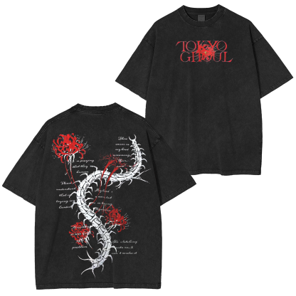 Tokyo Ghoul  Anime Unisex Washed T-Shirt