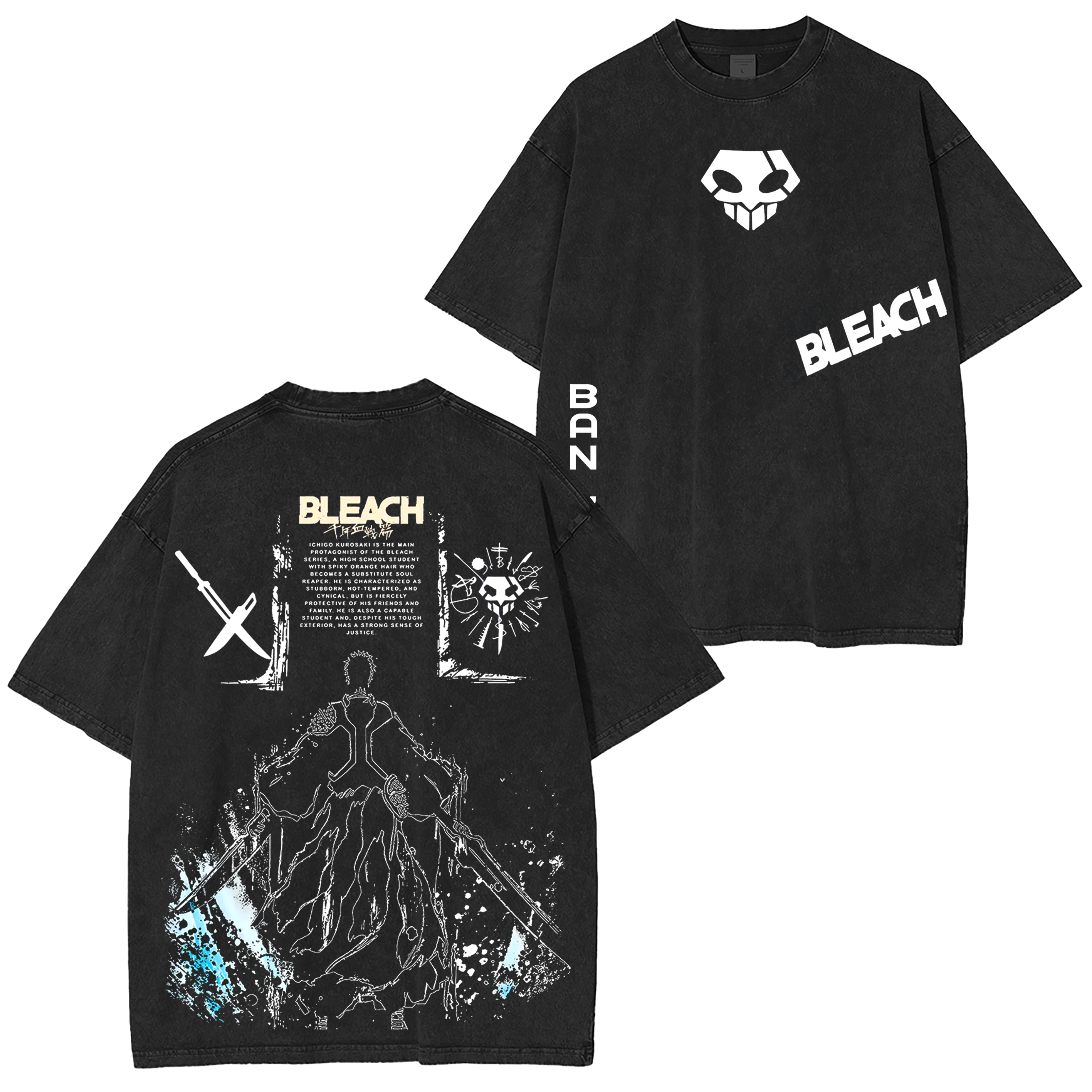Bleach Anime Unisex Washed T-Shirt