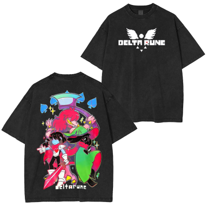 Deltarune Game Graphic Unisex Washed T-Shirt