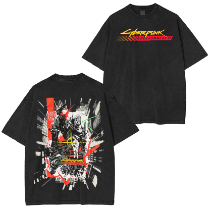 Cyberpunk Edgerunners 2 Graphic Graphic Unisex Washed T-Shirt