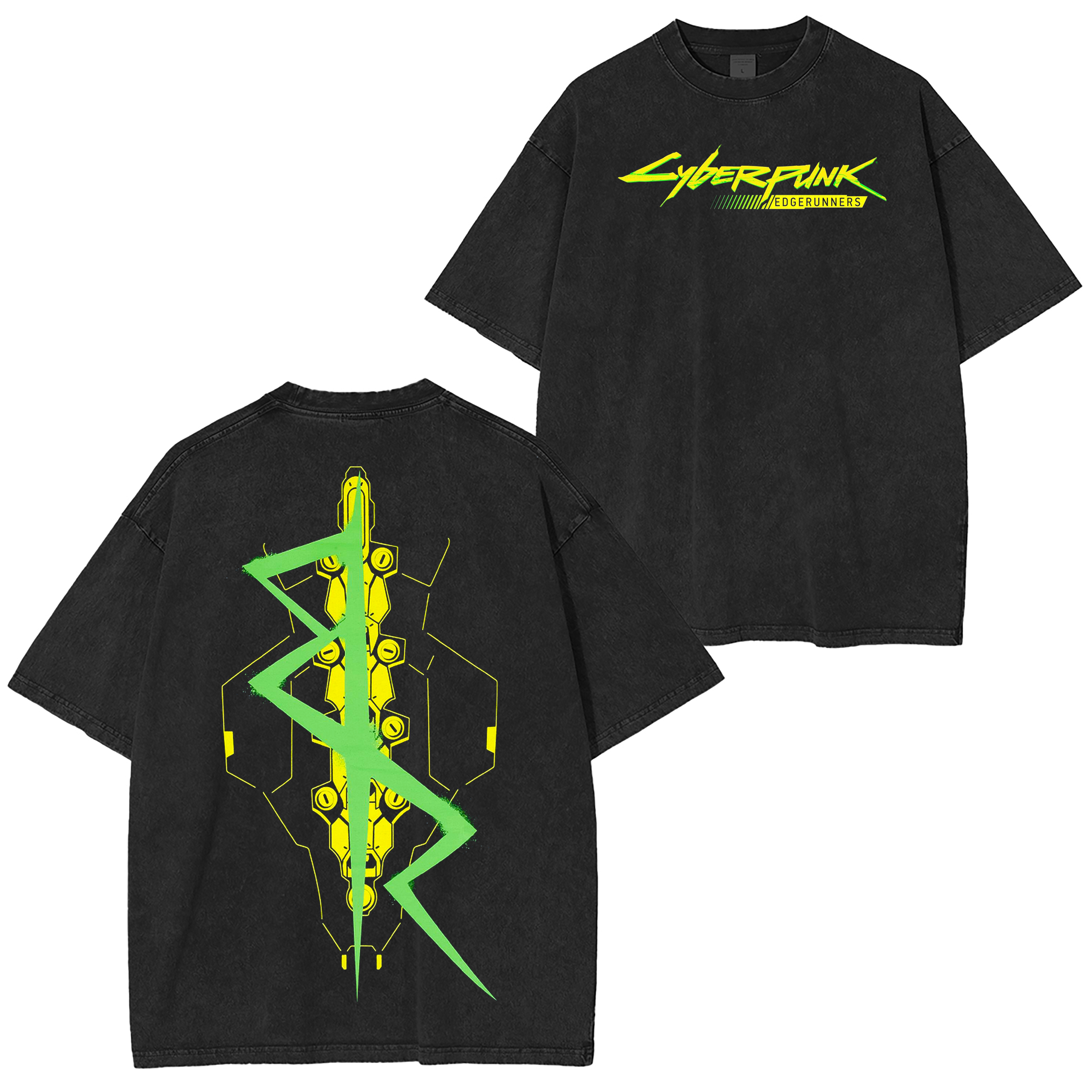 Cyberpunk Edgerunners David inspired Graphic Unisex Washed T-Shirt