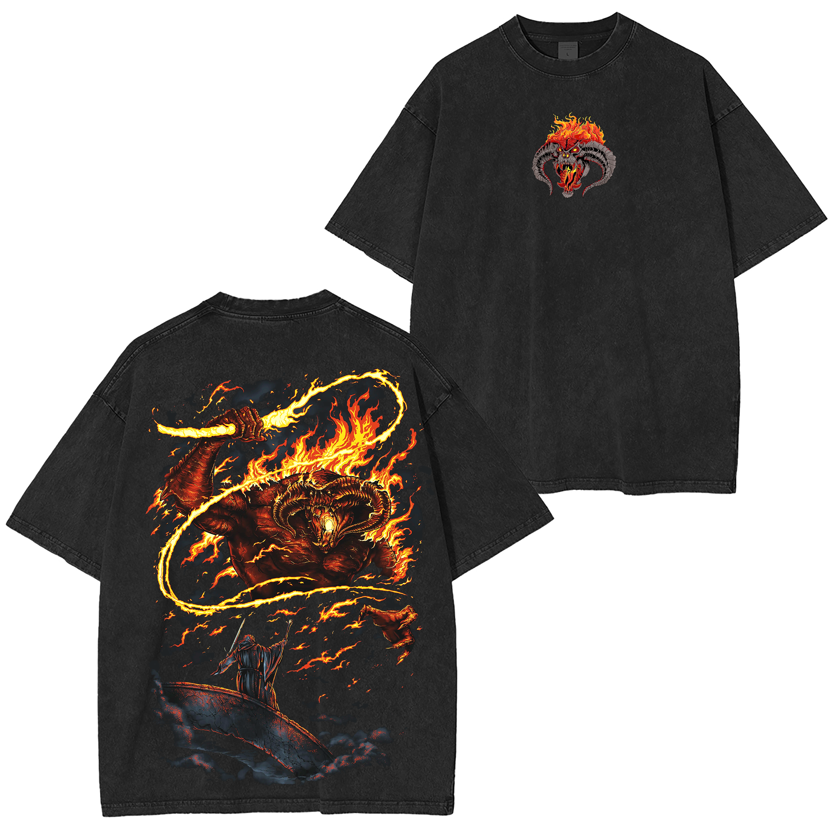 Lord of the Rings  inspired Graphic Unisex Washed T-Shirt