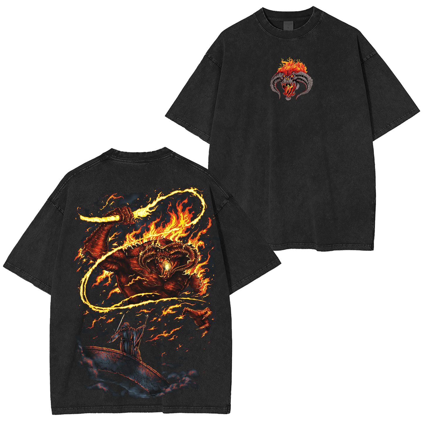 Lord of the Rings  inspired Graphic Unisex Washed T-Shirt