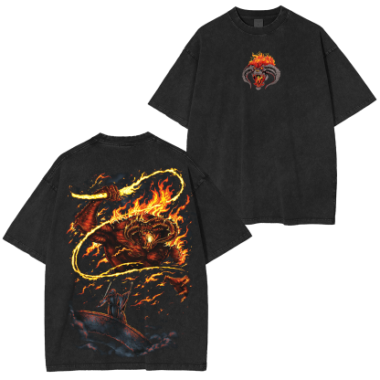 Lord of the Rings  inspired Graphic Unisex Washed T-Shirt