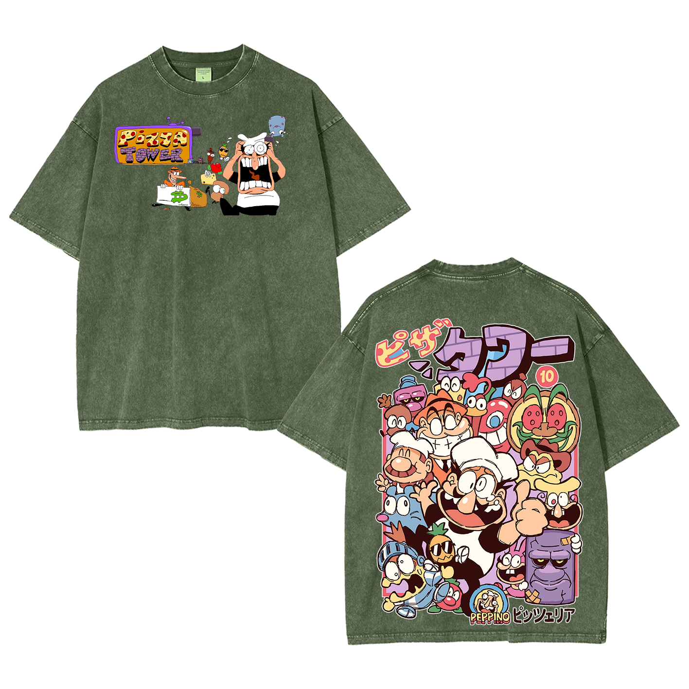 Pizza Tower indie game washed Unisex Washed T-Shirt