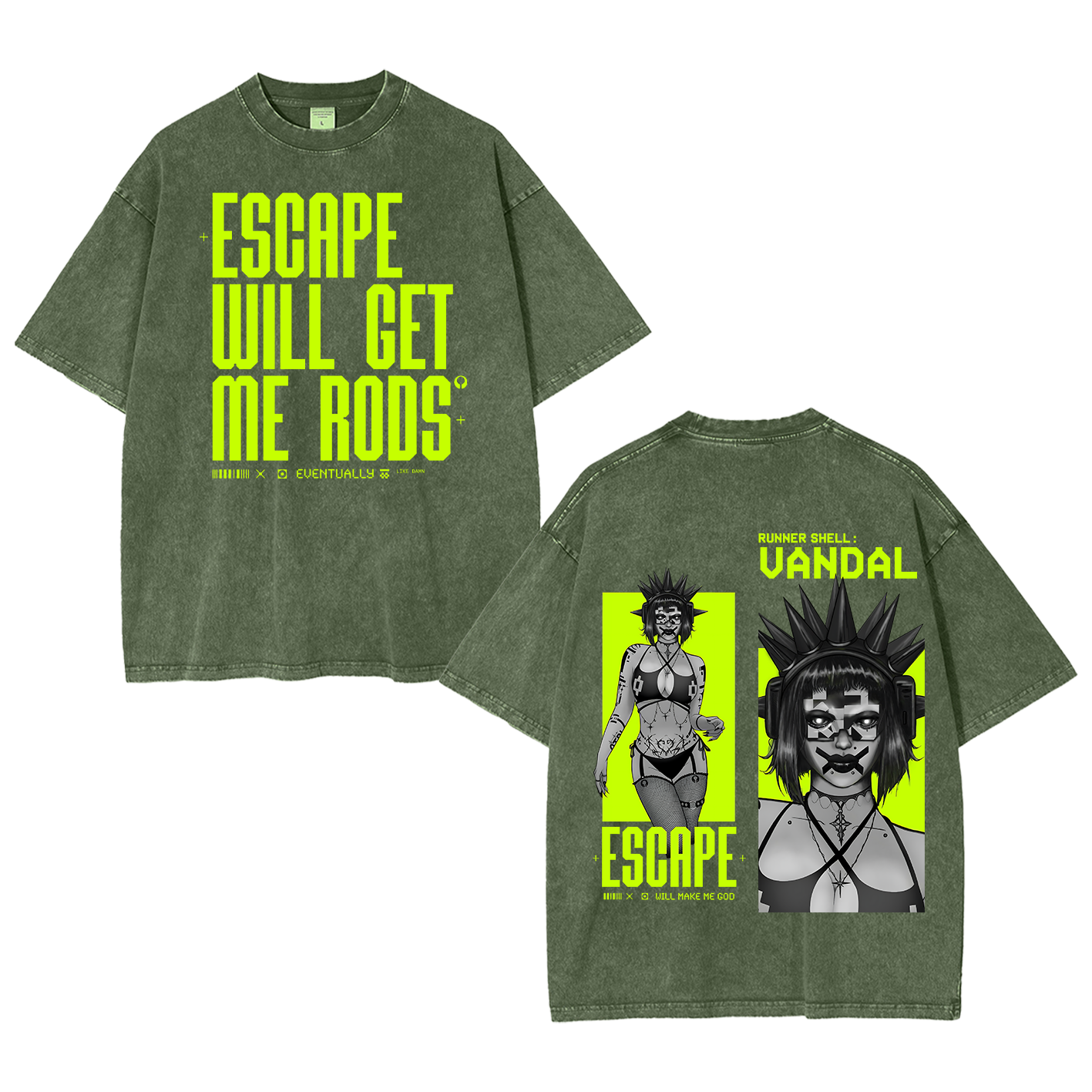 Marathon Escape Will Make Me God Unisex Washed T-Shirt