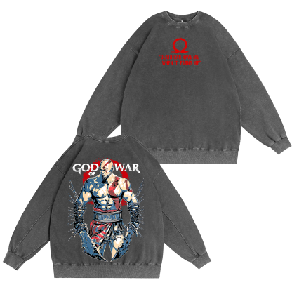 Kratos God of War Washed T-shirt/Crewneck/Hoodie