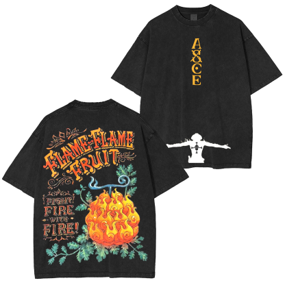 Portgas D.Ace, One Piece Anime Oversized T-shirt/Crewneck/Hoodie