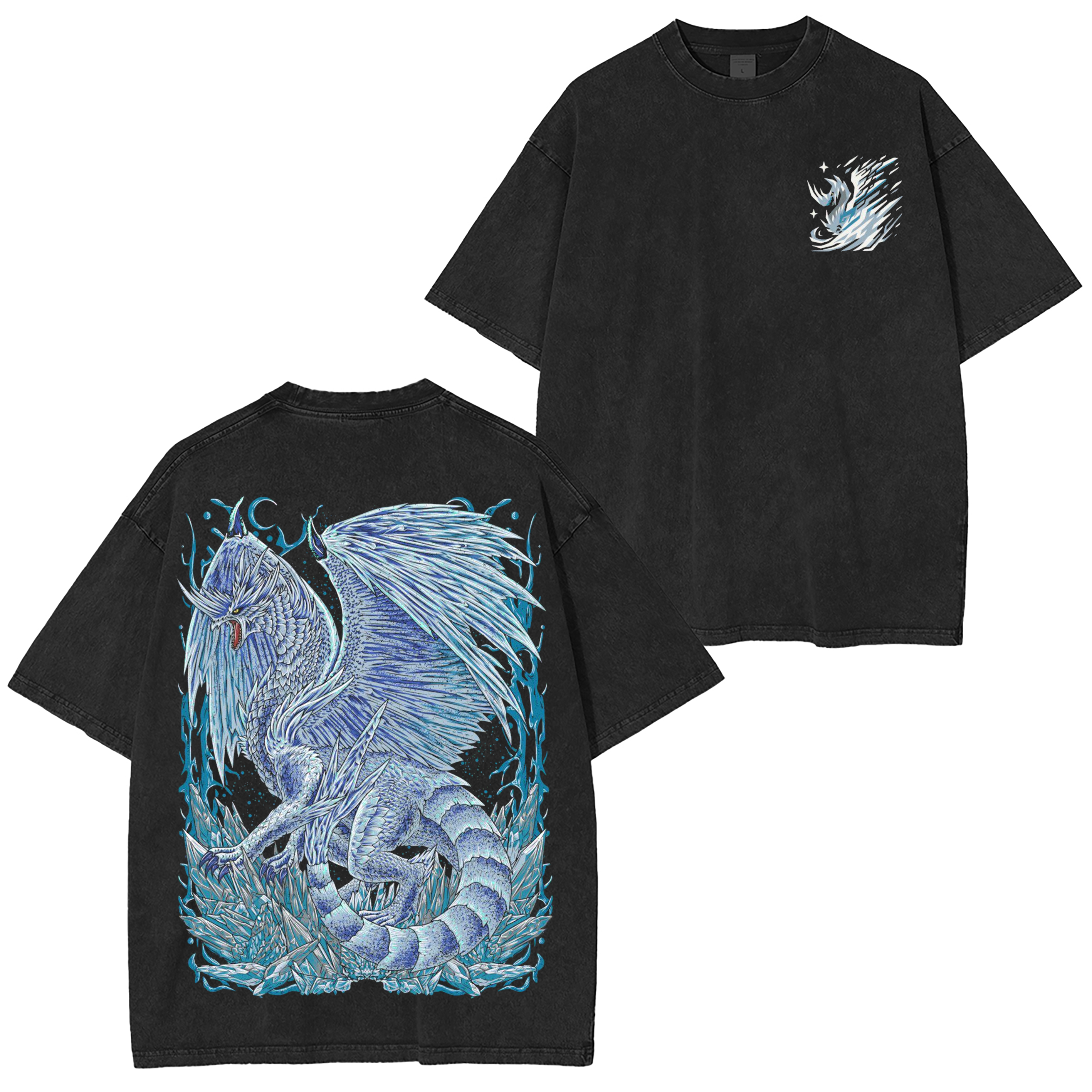 Velkhana the Iceborne Dragon Unisex Washed T-Shirt
