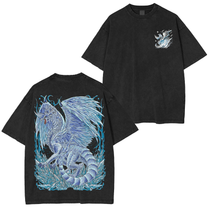 Velkhana the Iceborne Dragon Unisex Washed T-Shirt