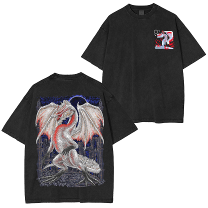 White Fatalis Monster Hunter Unisex Washed T-Shirt