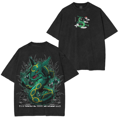 Rayquaza Pokemon Washed T-shirt/Crewneck/Hoodie