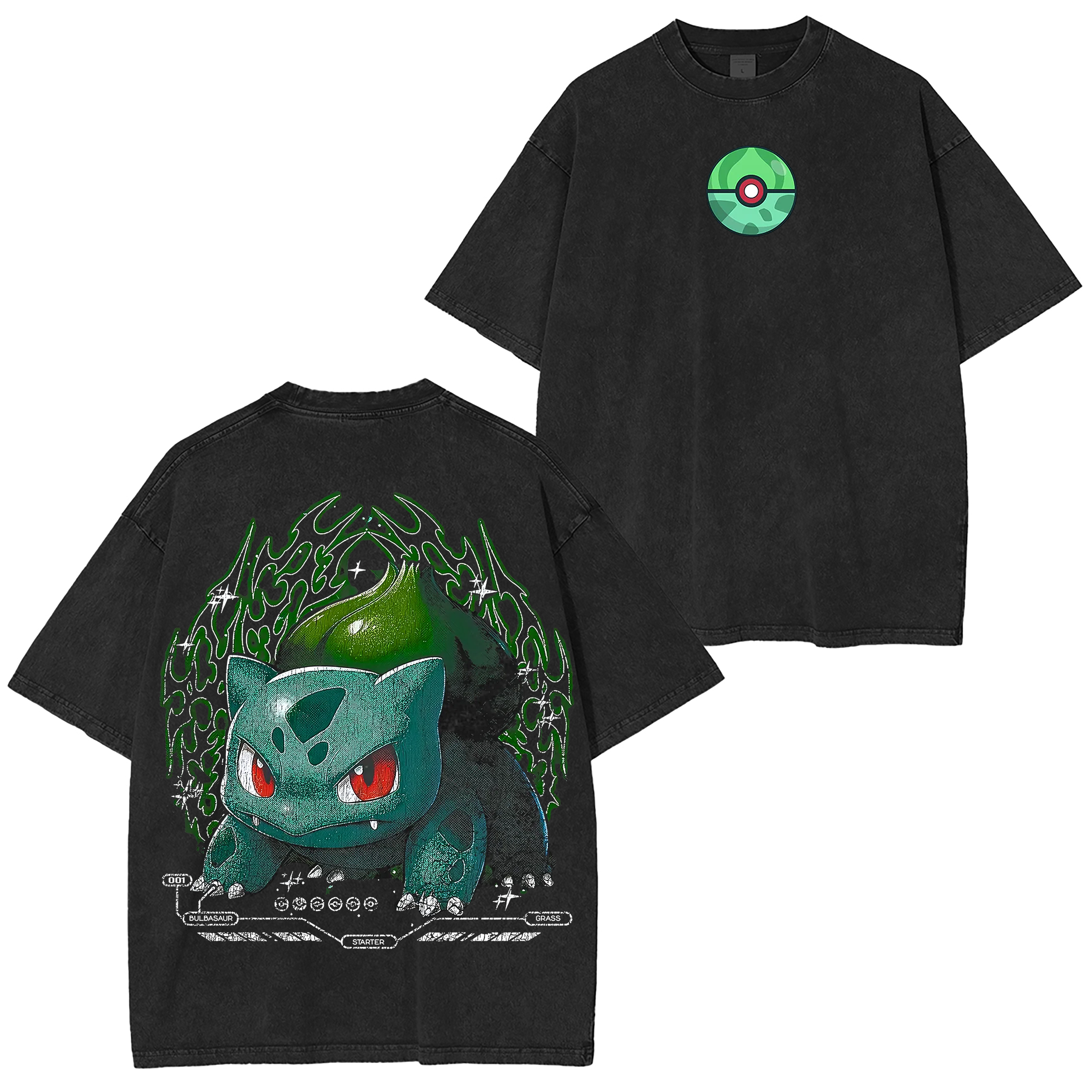Bulbasaur Pokemon Washed T-shirt/Crewneck/Hoodie