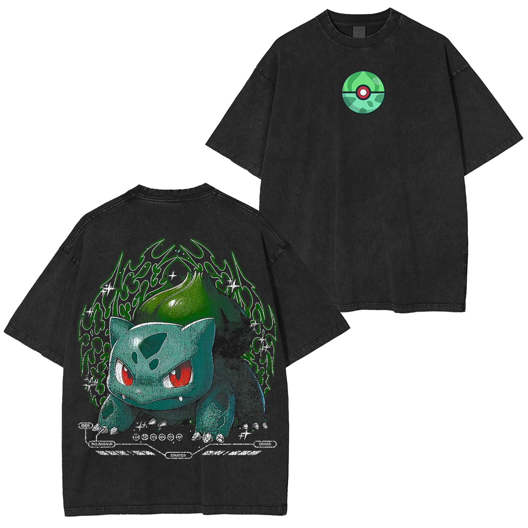 Bulbasaur Pokemon Washed T-shirt/Crewneck/Hoodie