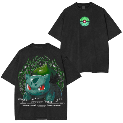 Bulbasaur Pokemon Washed T-shirt/Crewneck/Hoodie