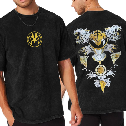 White Ranger Unisex Washed T-Shirt