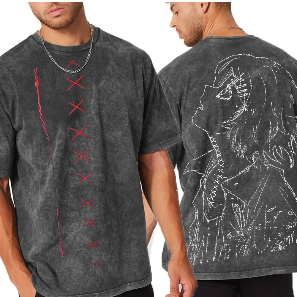 Juuzou Suzuya – Tokyo Ghoul Oversized Acid Unisex Washed T-Shirt