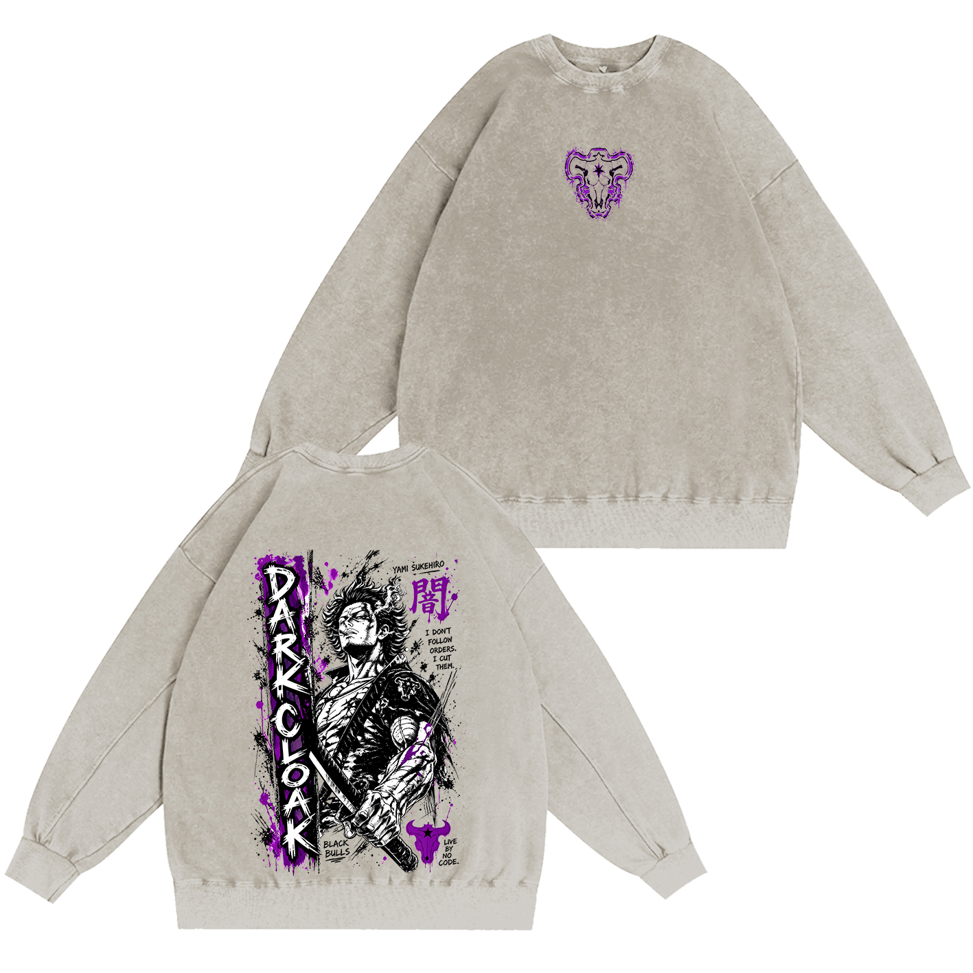 Yami Sukehir Black Clover Oversized T-shirt/Crewneck/Hoodie