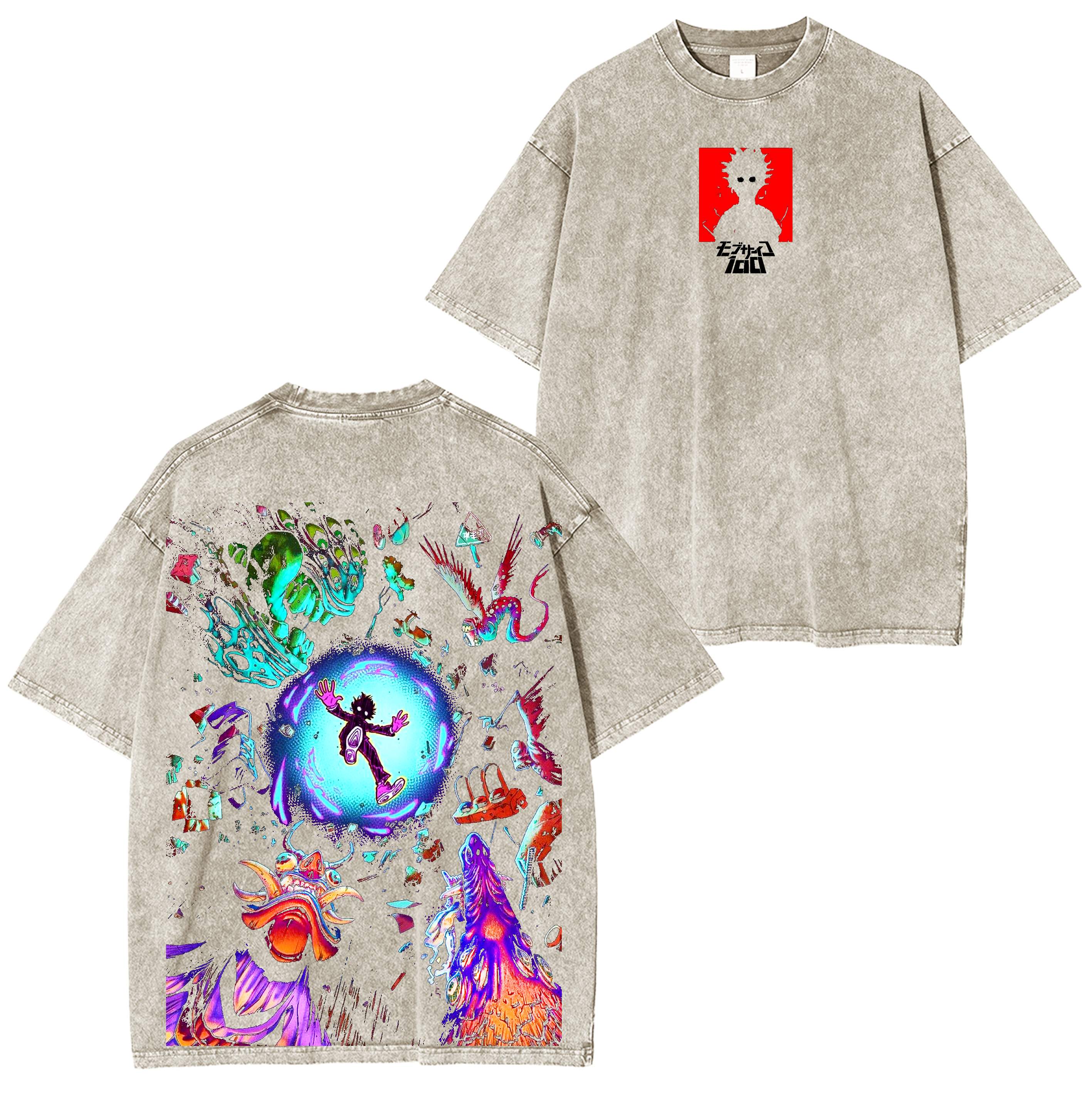 Shigeo Kageyama,Mob Psycho 100 Anime Unisex Washed T-Shirt
