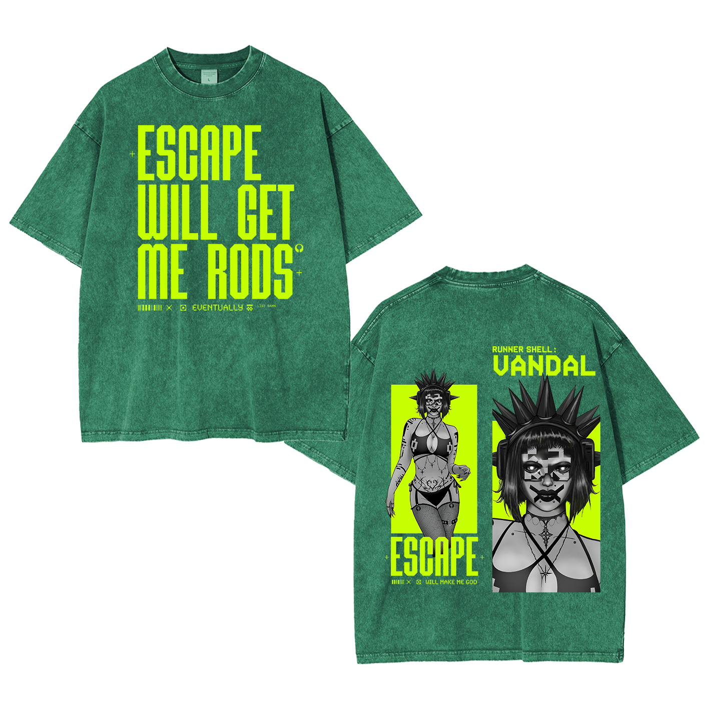 Marathon Escape Will Make Me God Unisex Washed T-Shirt
