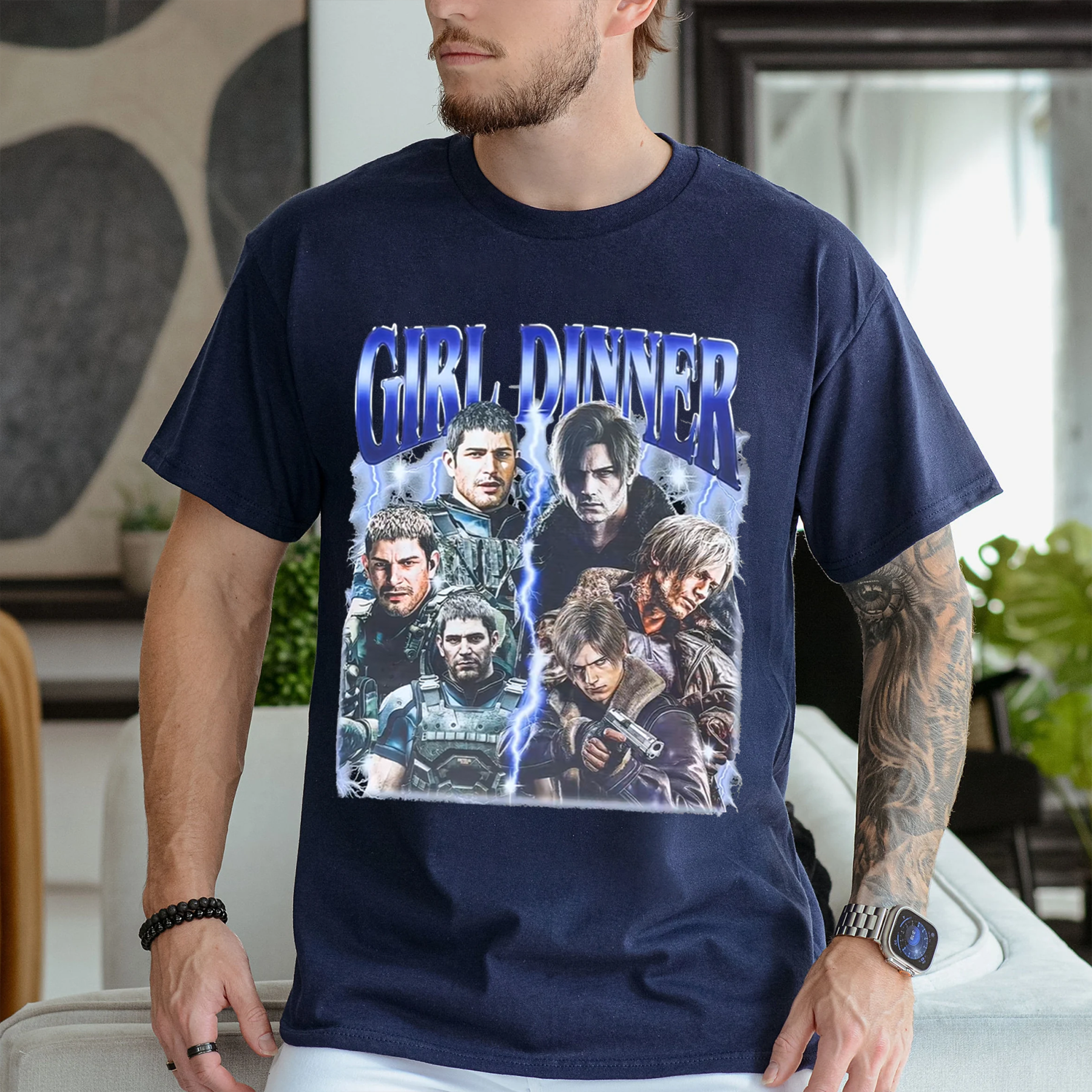 Leon Kennedy and Chris Redfield  Resident Evil Unisex T-shirt/Crewneck/Hoodie