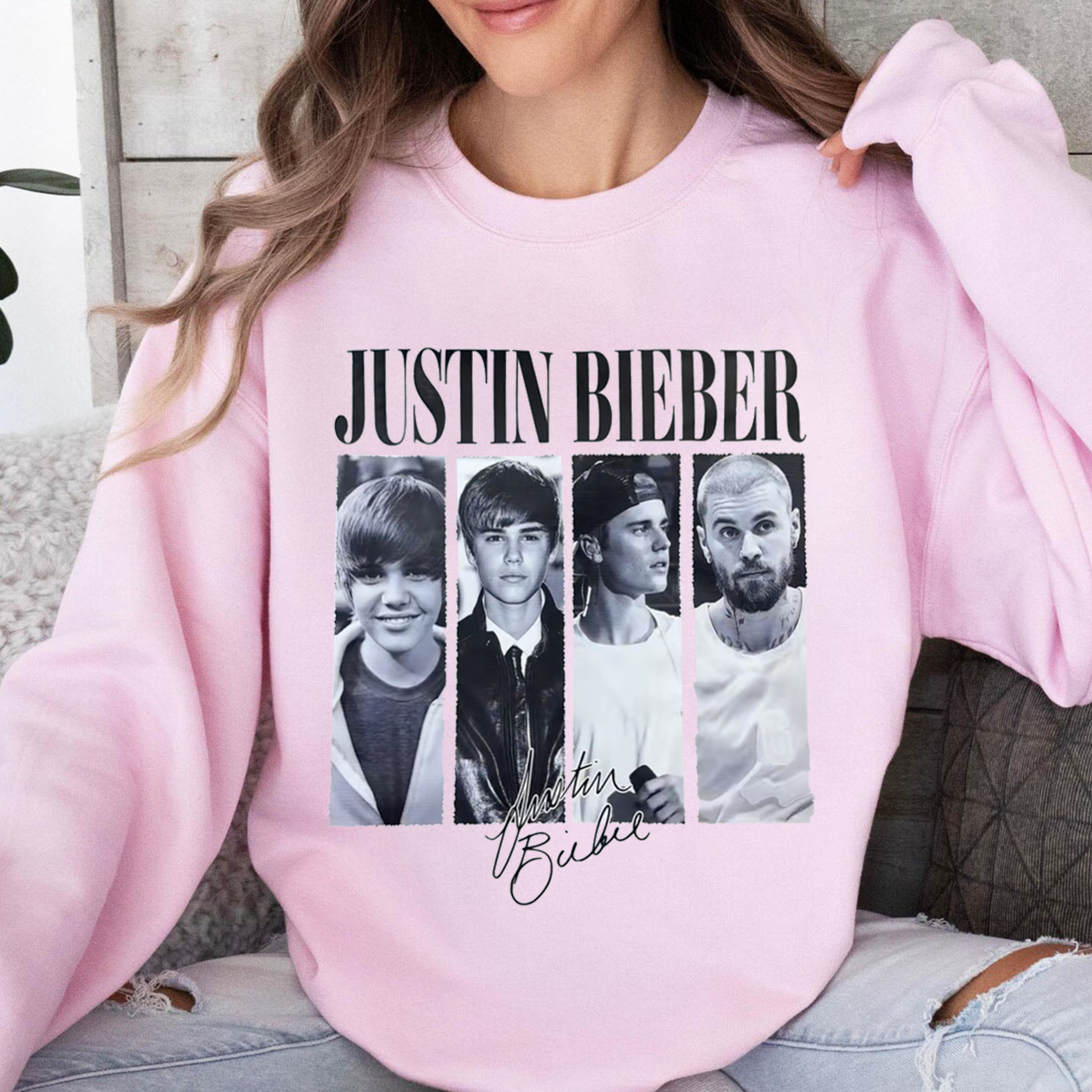 Justin Bieber Musical Journey Eras Vintage Unisex Shirts/Crewneck/Hoodie