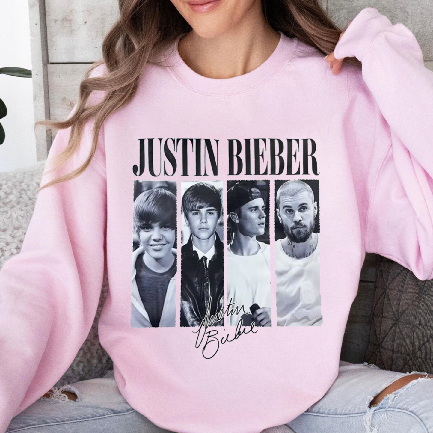 Justin Bieber Musical Journey Eras Vintage Unisex Shirts/Crewneck/Hoodie