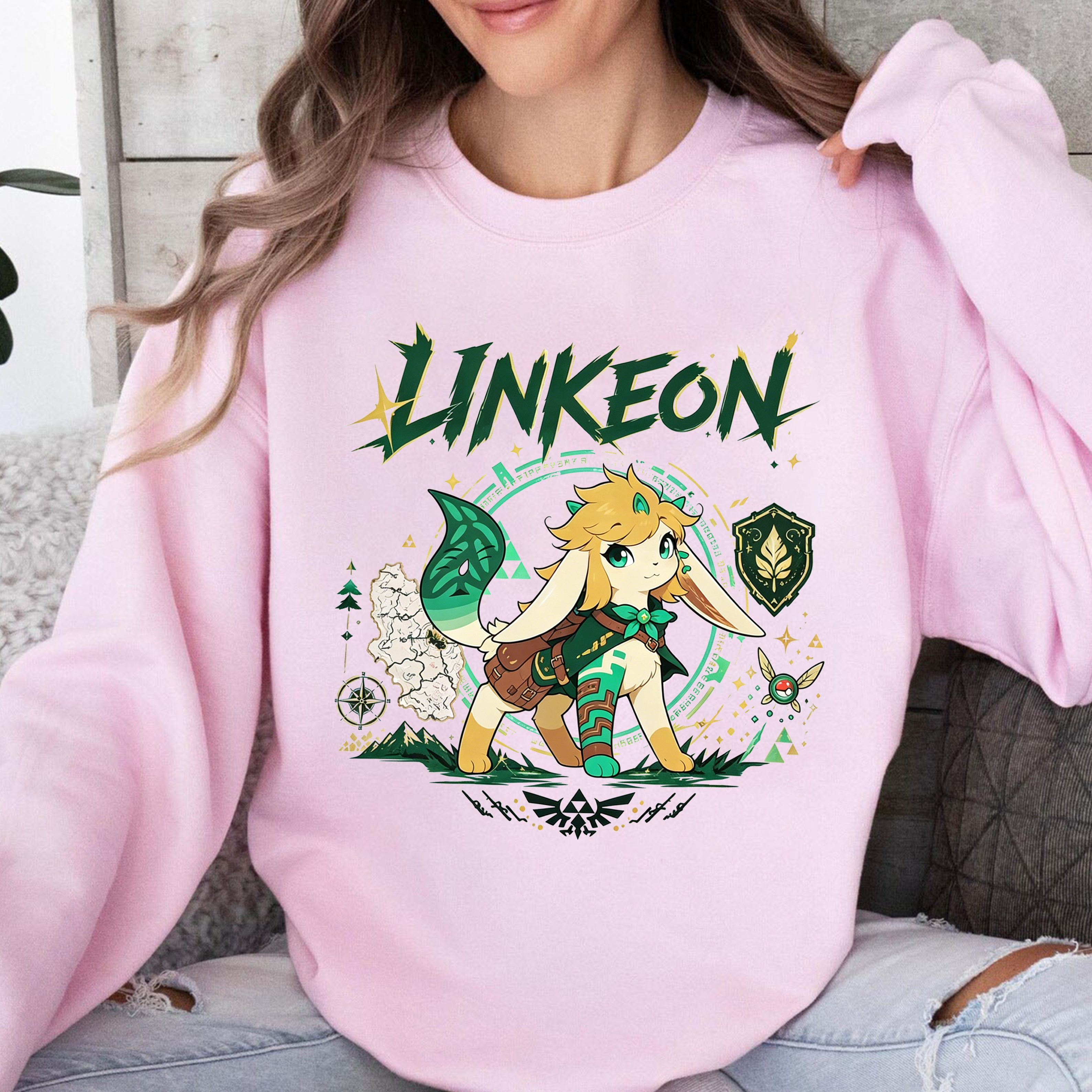 Leafeon x Link Graphic Oversize Unisex Shirts/Crewneck/Hoodie