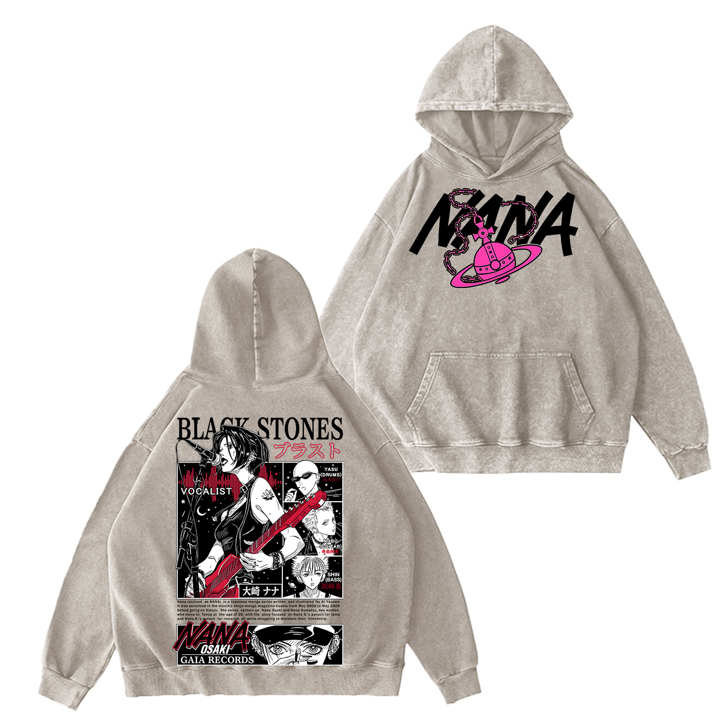 Black Stones Nana Washed T-shirt/Crewneck/Hoodie