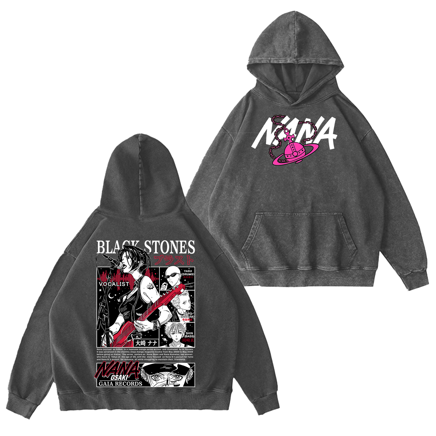 Black Stones Nana Washed T-shirt/Crewneck/Hoodie