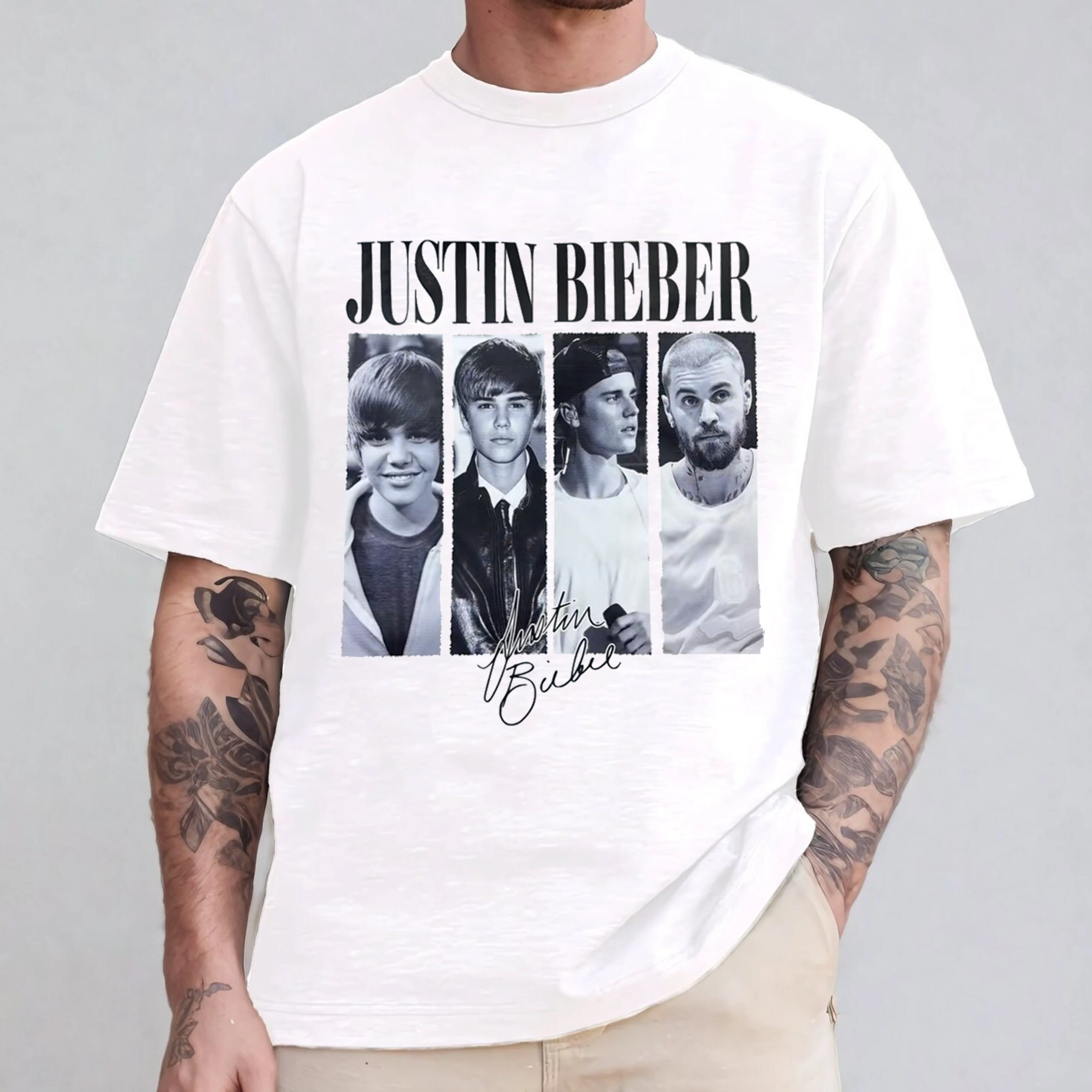 Justin Bieber Musical Journey Eras Vintage Unisex Shirts/Crewneck/Hoodie