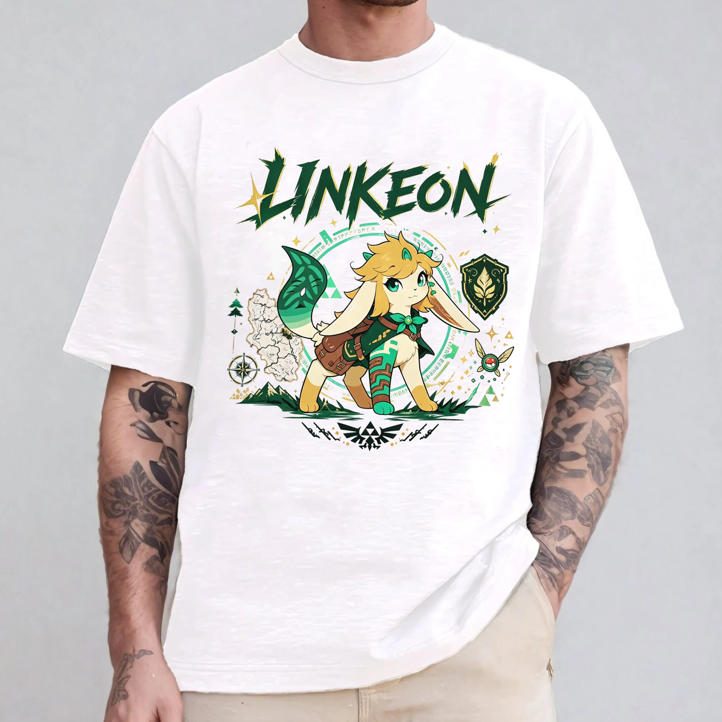 Leafeon x Link Graphic Oversize Unisex Shirts/Crewneck/Hoodie