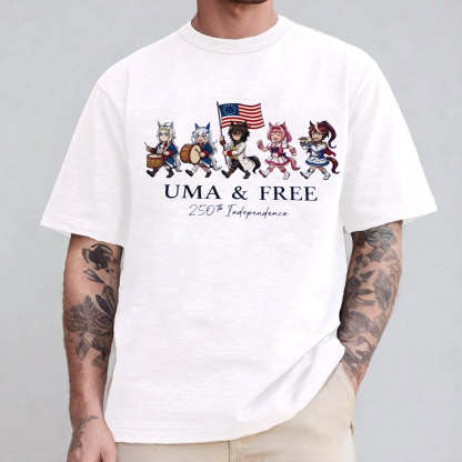 Umamusume  America 250th Anniversary Graphic Oversize Unisex Shirts/Crewneck/Hoodie