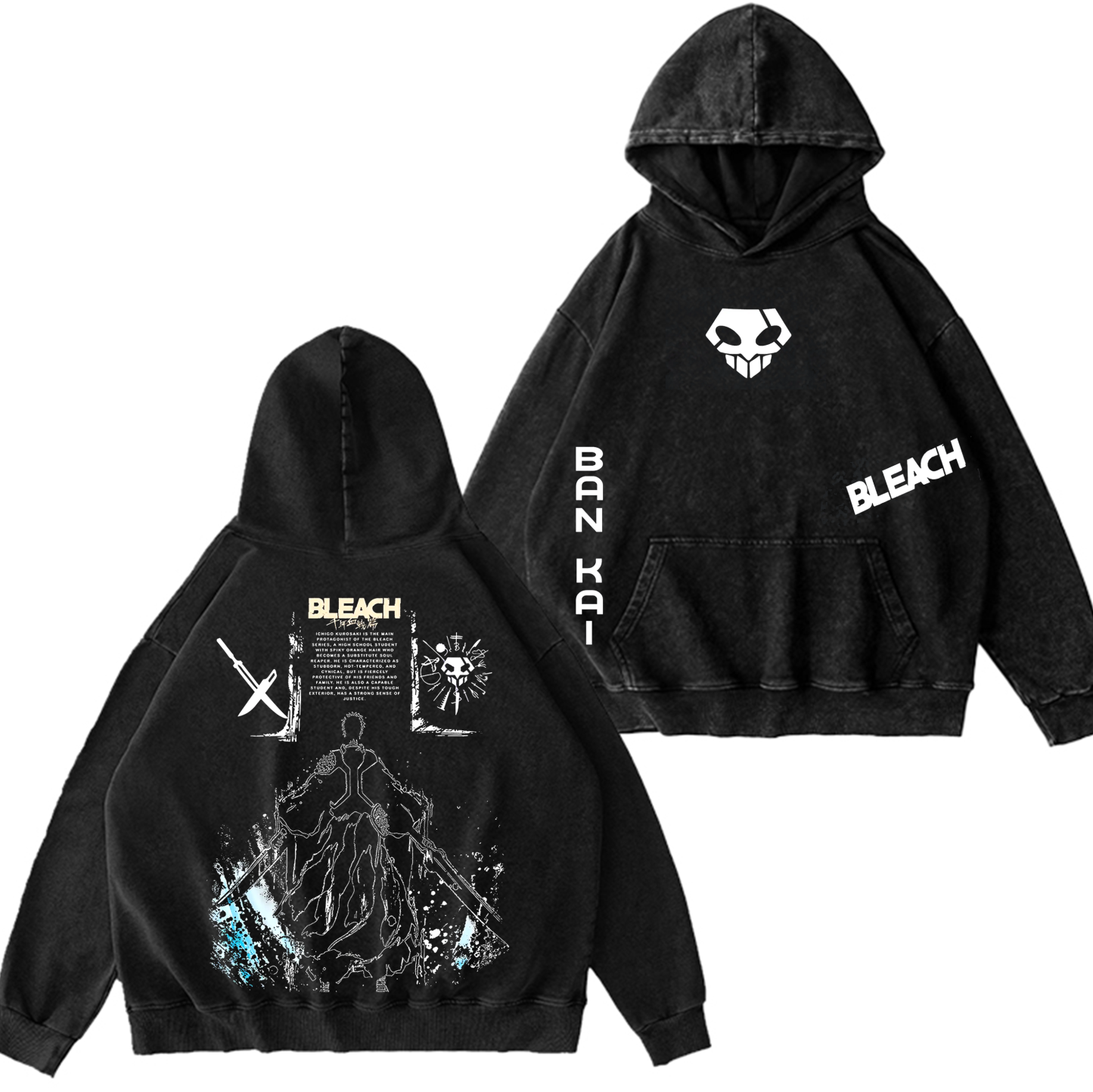 Bleach Anime Unisex Washed T-Shirt