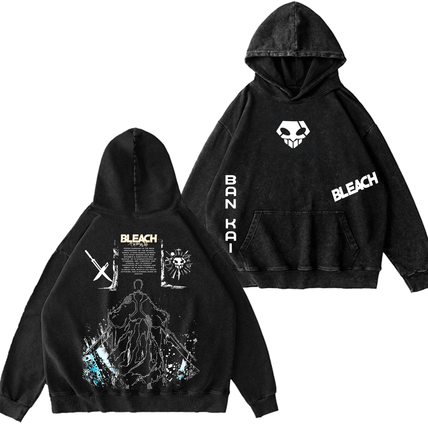 Bleach Anime Unisex Washed T-Shirt
