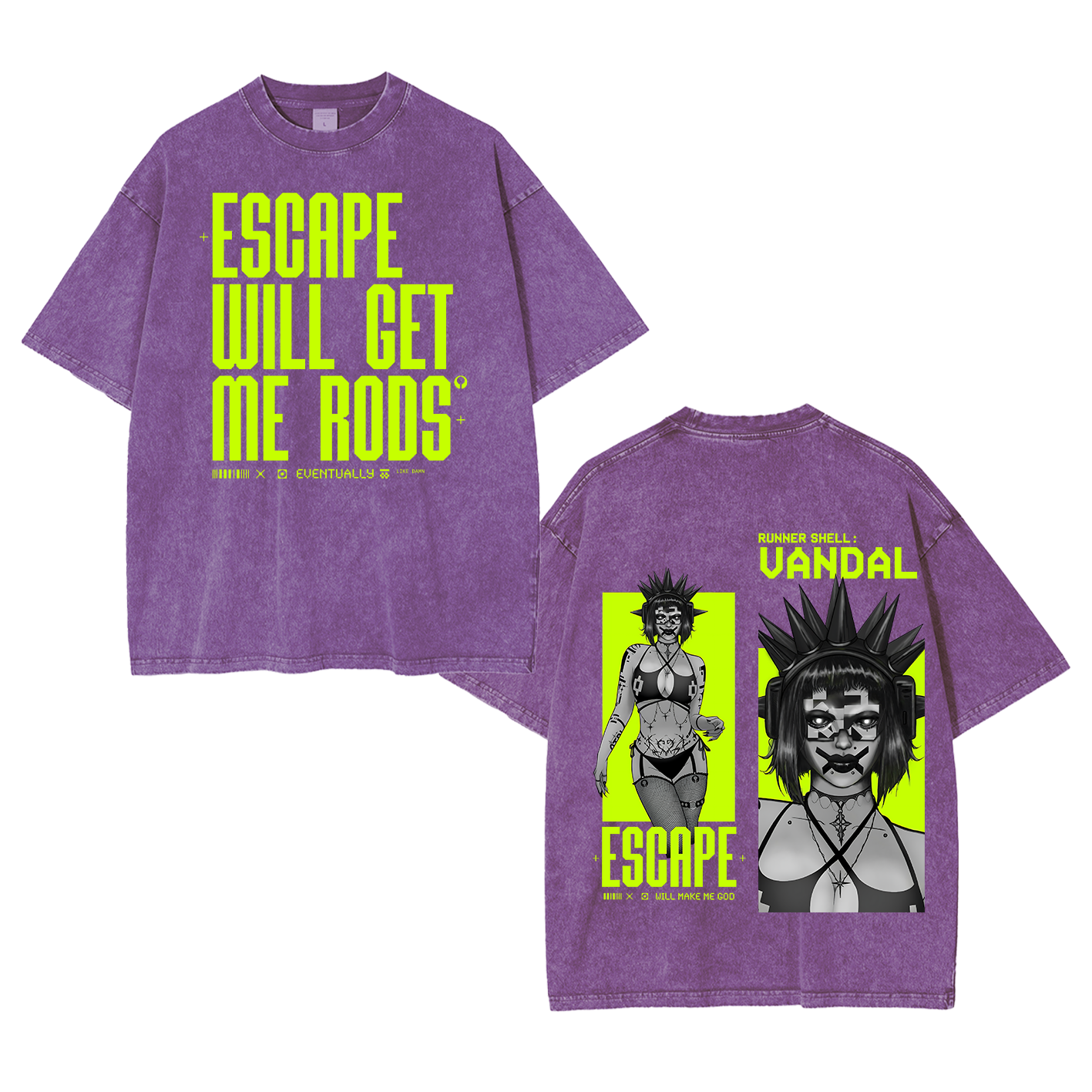 Marathon Escape Will Make Me God Unisex Washed T-Shirt