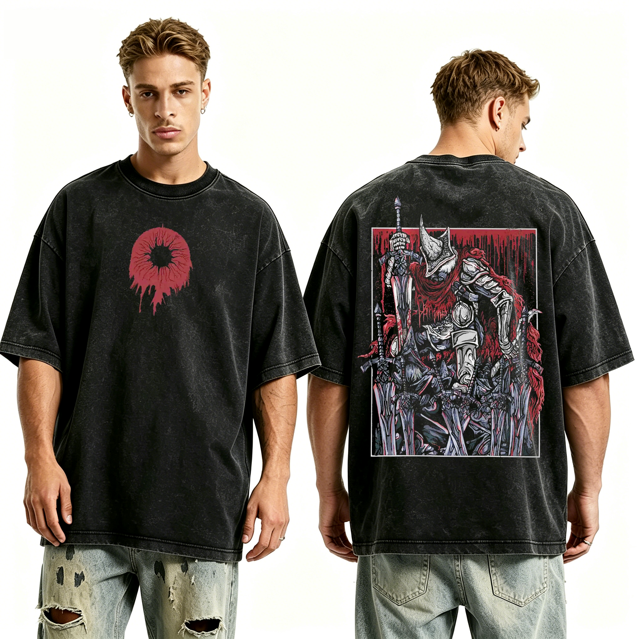 Abyss Watchers Game Unisex Washed T-Shirt