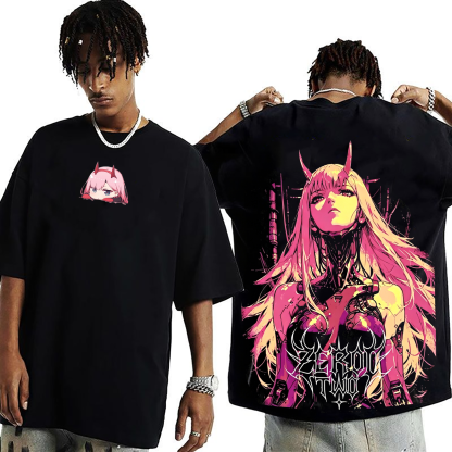 Zero Two,Darling in the Franxx  Anime Unisex Washed T-Shirt