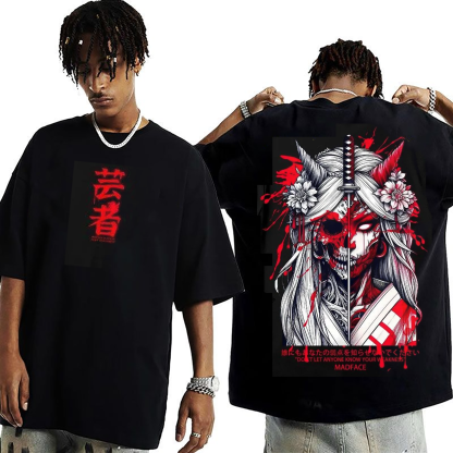 Half-Faced Skull Geisha Japanese Culture Oversize Unisex Shirts/Crewneck/Hoodie