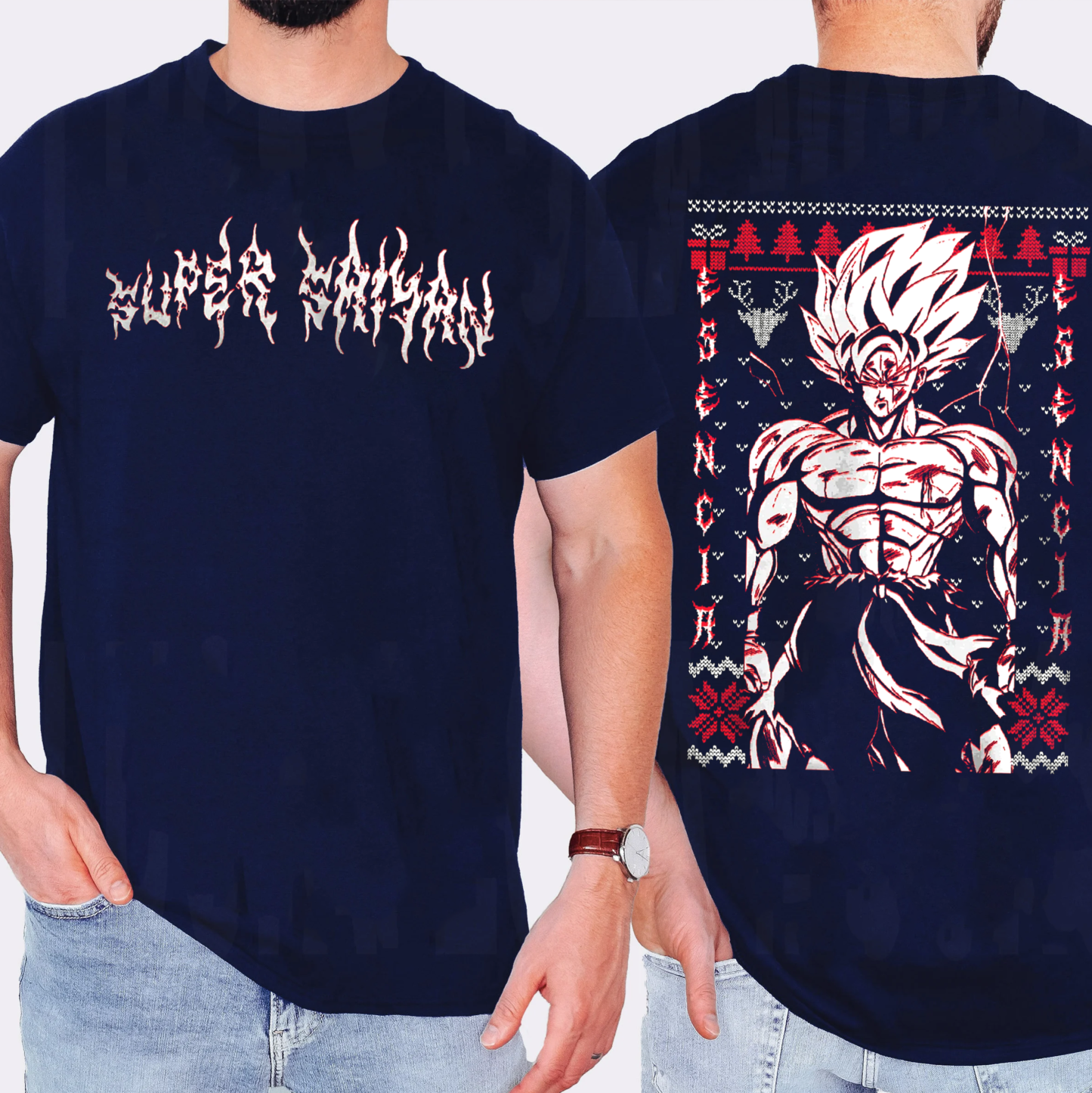 Ugly Sweater Super Saiyan ,Dragon Ball Christmas Unisex T-shirt/Crewneck/Hoodie