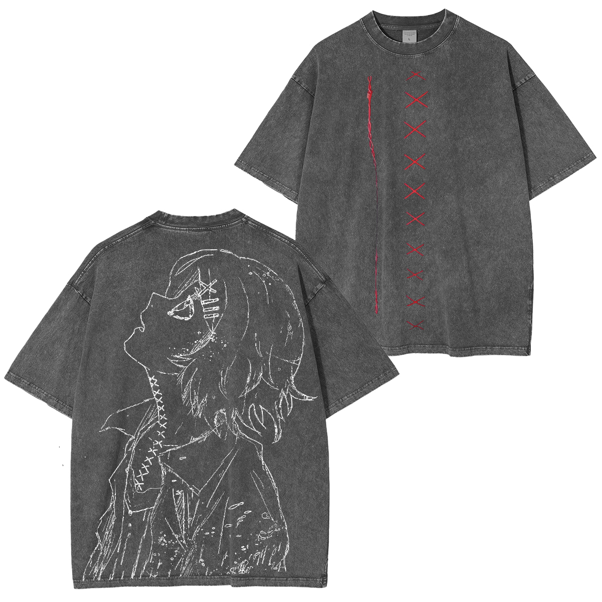 Juuzou Suzuya – Tokyo Ghoul Oversized Acid Unisex Washed T-Shirt